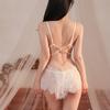 Sexy Lingerie Sexy Camisole Lace Hollow Out Tempting Steel Holder Gathering Women's Pajamas Hot Perspective Open Cut Uniform