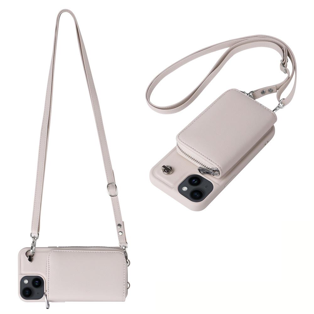 Crossbody Zipper Cards Solt Wallet Leather Book Case For iPhone 16 Pro Max 15 Plus 14 13 12 11 Long Lanyard Bag Detachable Cover
