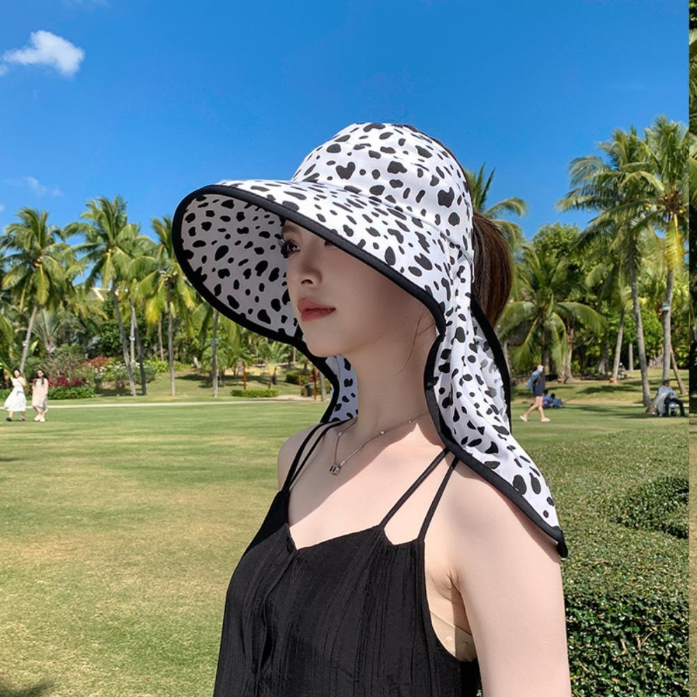 Large Brim Sun Hat Hollow Top Tea Picking Cap Fashion Shawl Hat Women Shawl