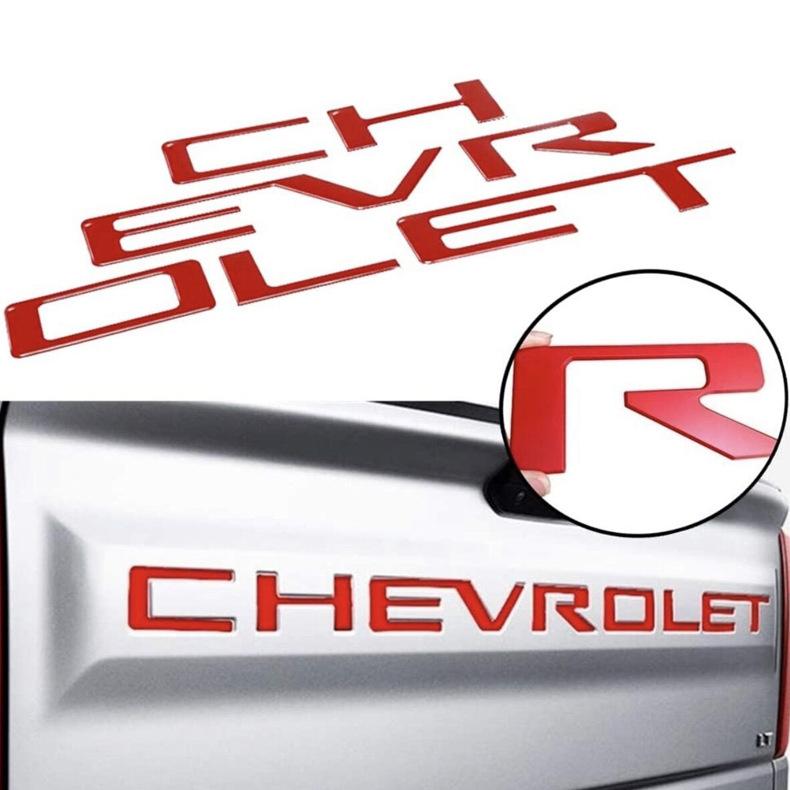 ABS Car Tail Letter Stickers Accessories for Chevrolet SILVERADO Auto Rear Trunk Emblem Badge Decal Decoration