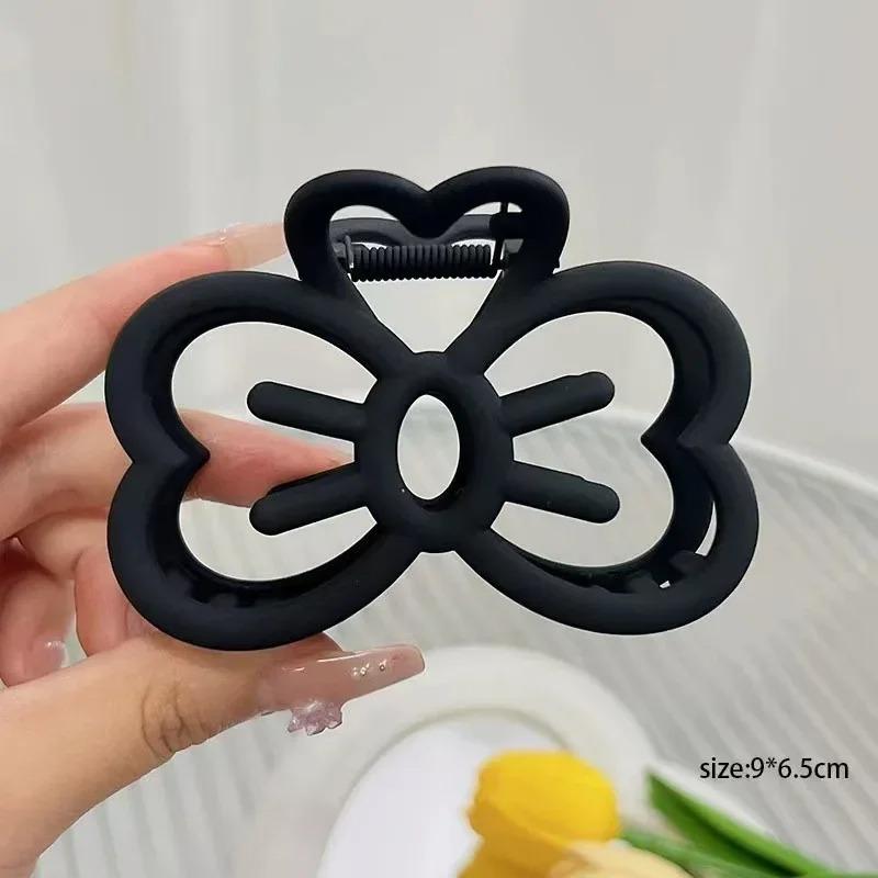 Korean Cute Bowknot Hair Claw Crab Plastic Hair Clip Candy Color Clip for Girls Sweet Hairpins Hair Accessories for Women