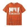 MILF Unisex I Love Fishing TShirt Funny FisherUnisex Fishing Gift TShirt T Shirt Tops Shirts Classic Cotton Funny Printed Boy