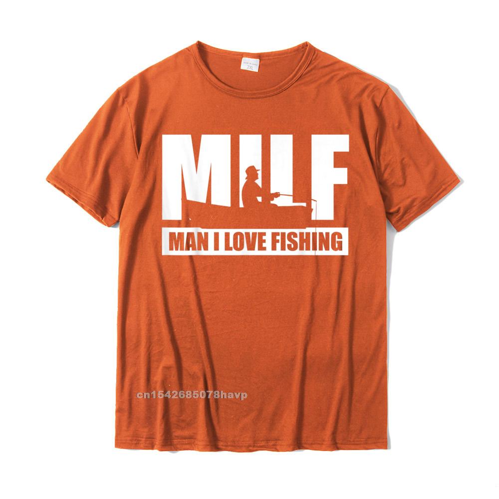 MILF Unisex I Love Fishing TShirt Funny FisherUnisex Fishing Gift TShirt T Shirt Tops Shirts Classic Cotton Funny Printed Boy