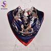 [BYSIFA]  New Brand Luxury Silk Scarf Shawl Women Fashion Black Khaki Large Square Scarves Elegant Muslim Head Scarf Foulard