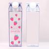 500Ml/1000Ml Milk Carton Water Bottle Transparent Cup Plastic Portable Clear Box For Juice Tea Milk Bottles