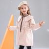 Girl's Pink Ruffle Neck Windbreaker Jacket