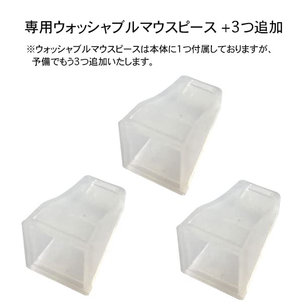 TAHORNG Elefue EF10 Electronic Recorder (Black) + Washable Mouthpiece + Cleaning Cloth Set (Black Body + 3 Mouthpieces)