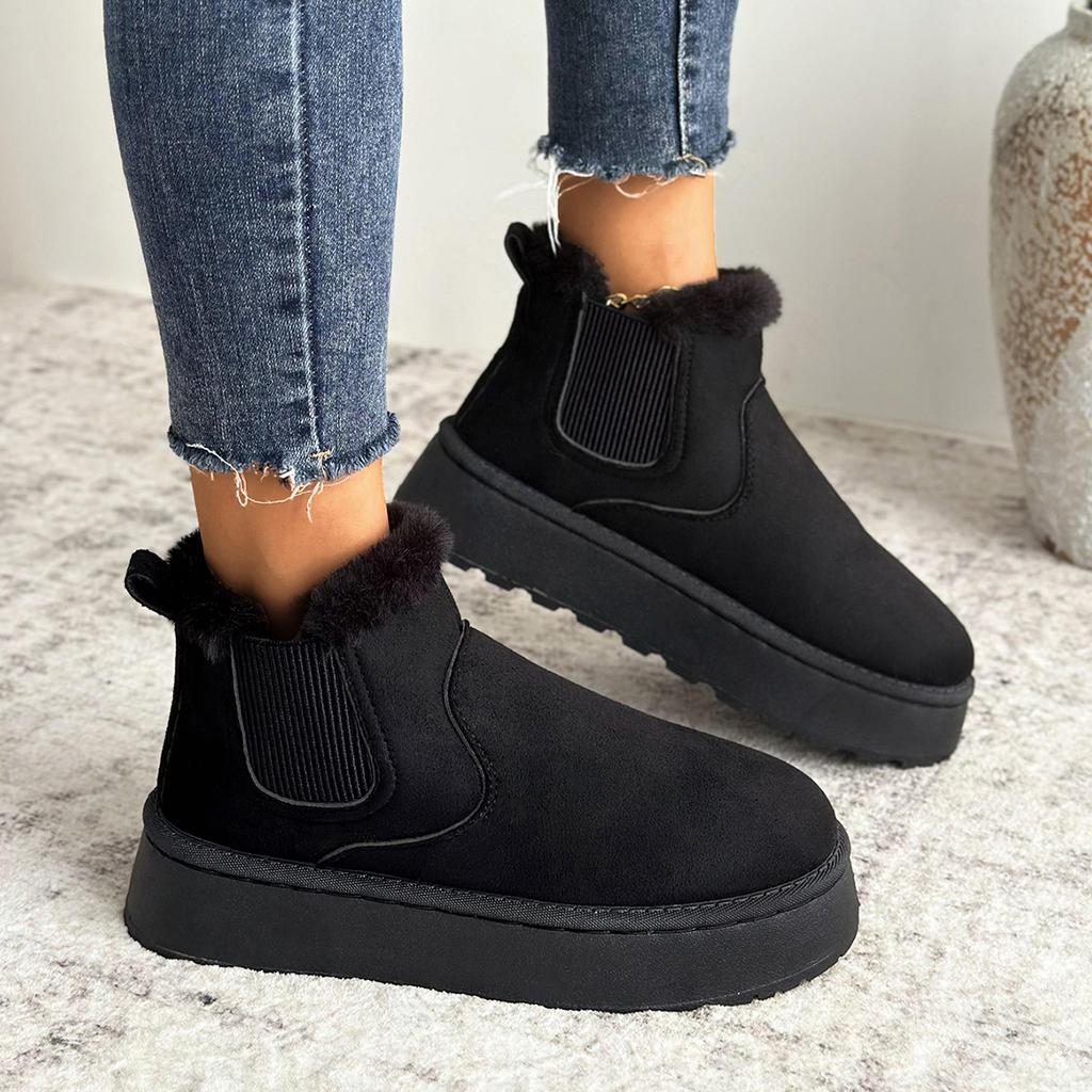 New Winter Women Snow Boots Plush Warm Non Slip Waterproof Ladies Flats Sneakers Casual Slip on Female Ankle Boots Zapatos Mujer