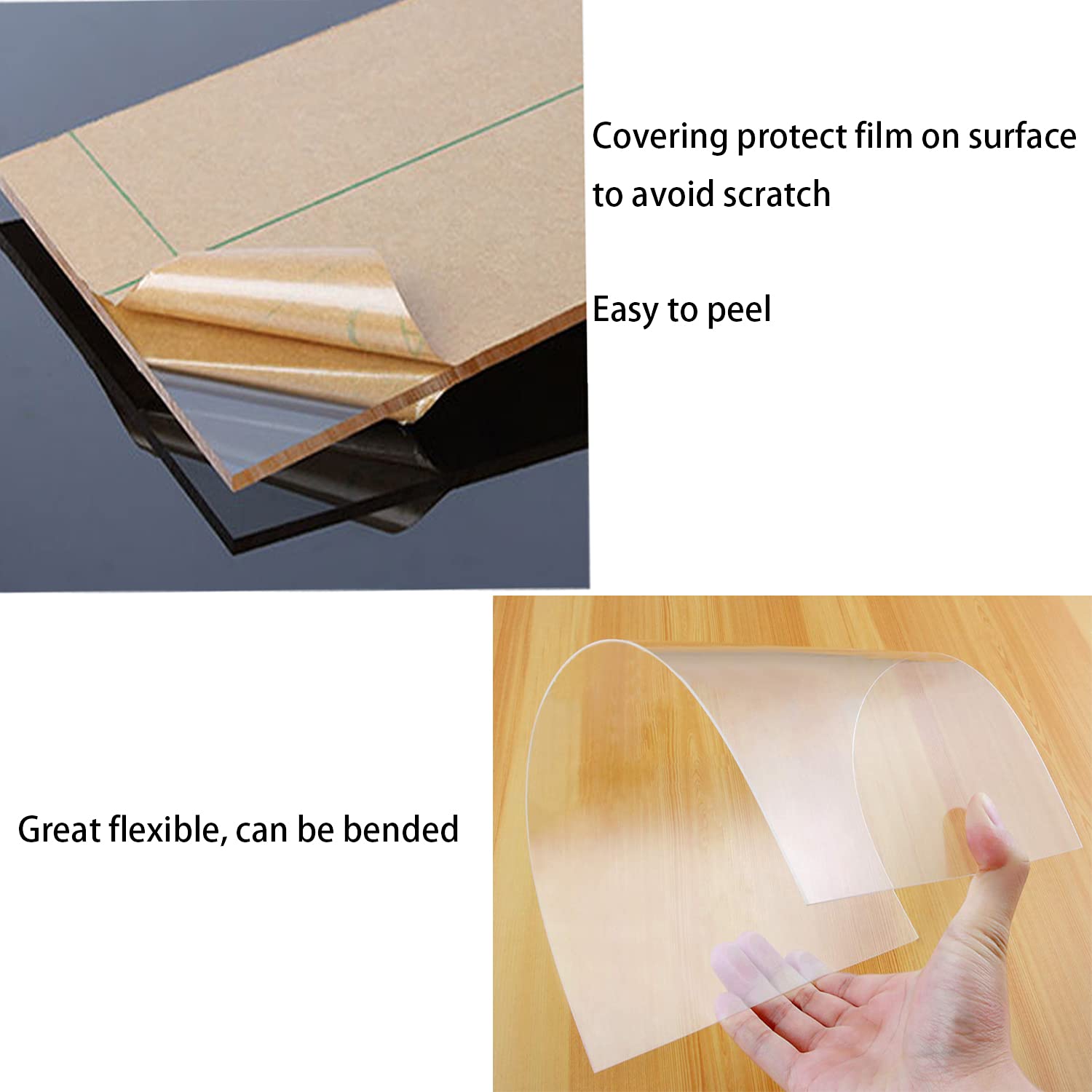 

10 Size 1/2/3mm Clear Acrylic Sheet Clear Plexiglass Panel Acrylic Board for Craft DIY,Drawing,Printing,Picture Frame,Engraving 6x4inch 1mm 10PCS