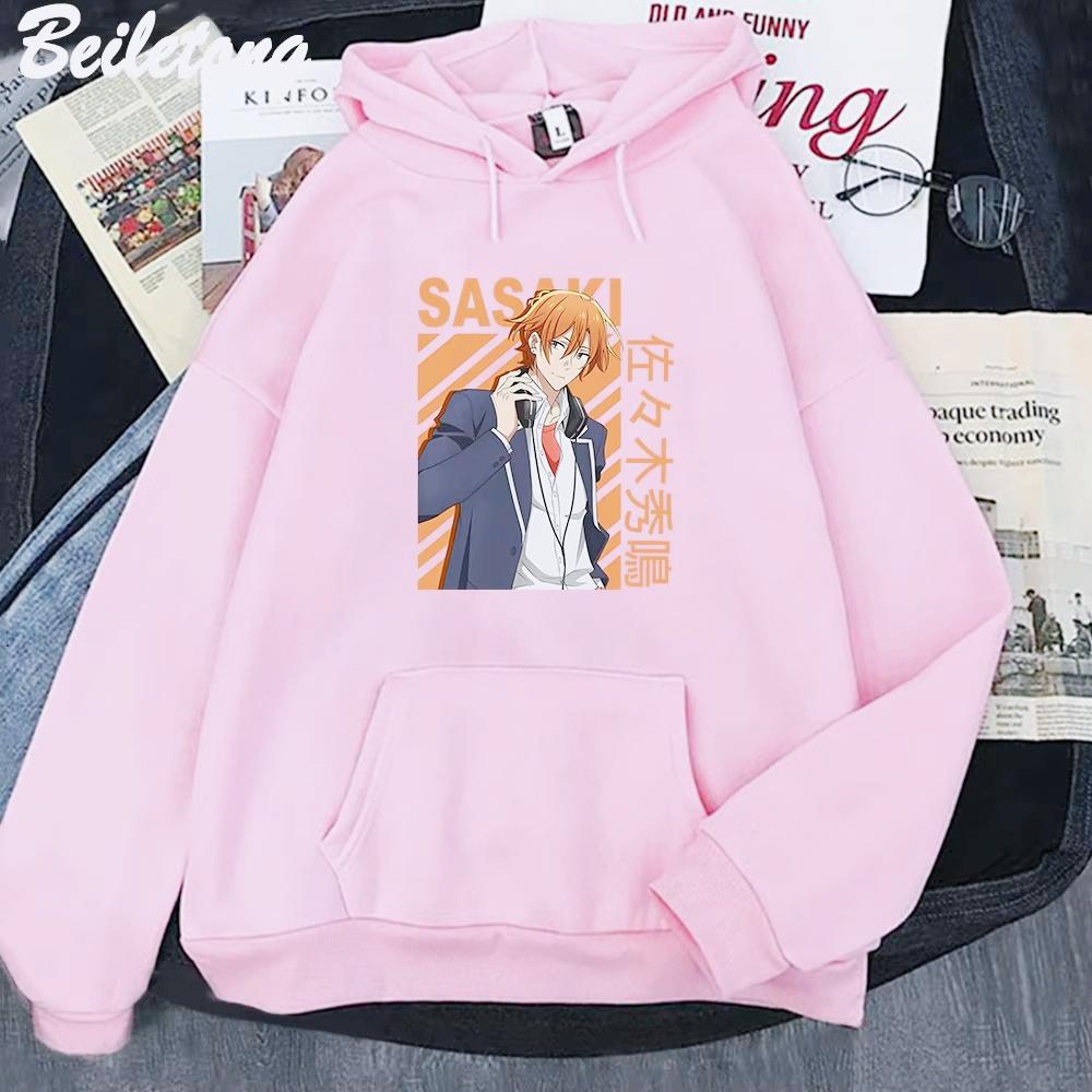 

Japan Anime Sasaki and Miyano Hoodie Long Sleeve Streetwear Yoshikazu Shuumei Manga Print Couple Girl Sweatshirt Women Aesthetic S