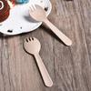 Wheat Straw Fiber Plastic Disposable Dessert Spoon & Fork Set