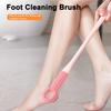 2 Pcs Toe Cleaning Brush Silicone Foot Scrubber with 15.7" Long Handle Soft Cleaning Shower Brush Foot Care Tool for Seniors Elderly Men Women