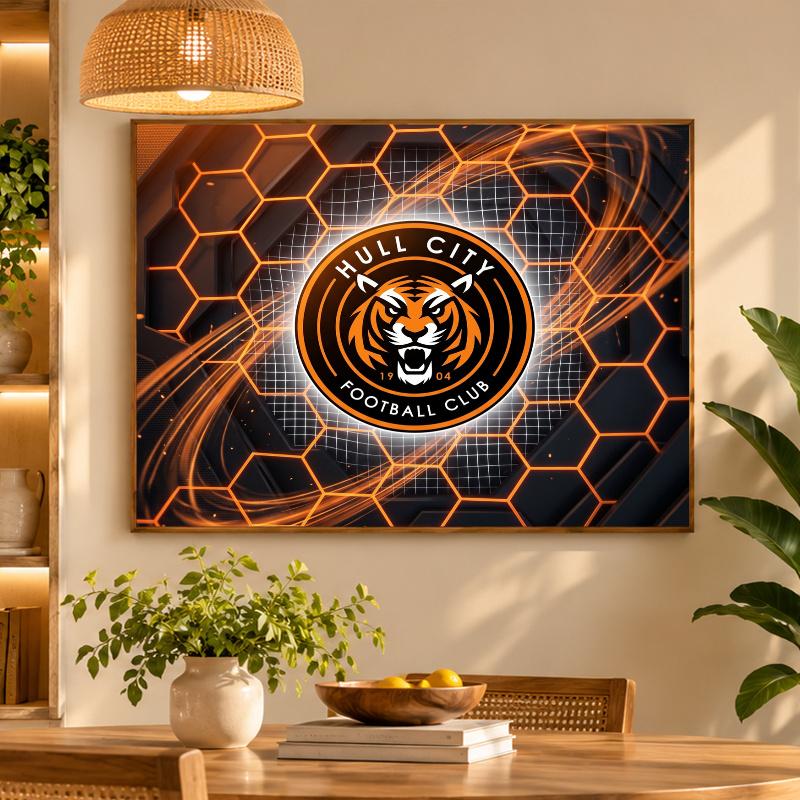 5D Diamond Painting Hull City Football DIY Full Drill Diamond Art Kit Home Decoration