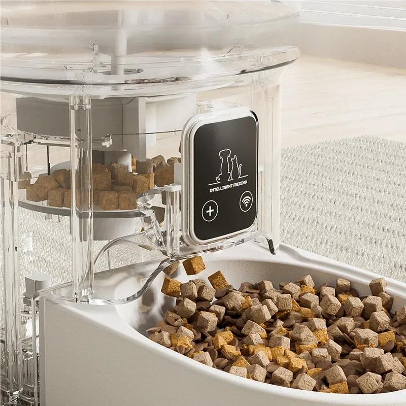 4L Smart Pet Feeder Automatic WiFi Enabled Intelligent Food Dispenser for Cats And Dogs with Button Control