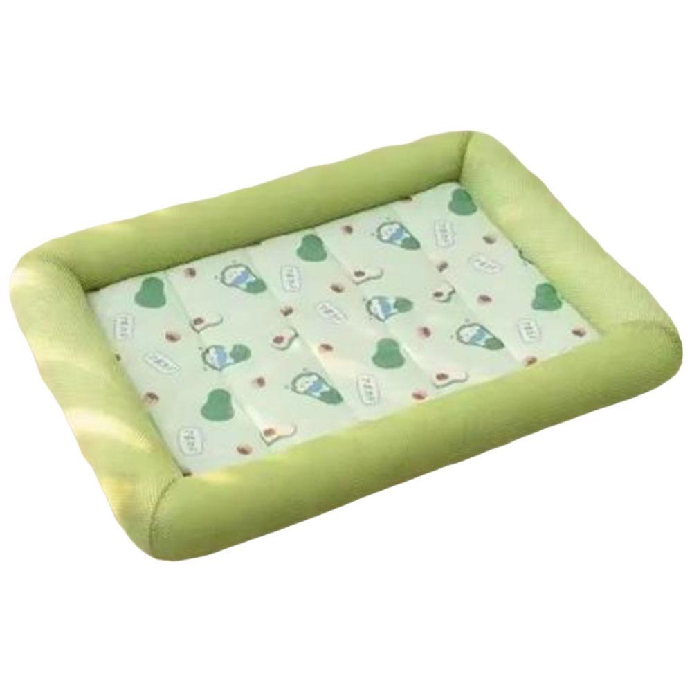 

Квадратный охлаждающий коврик для питомцев, дышащие летние кровати для собак и кошек, прочный спальный коврик для собак и кошек S зелёный