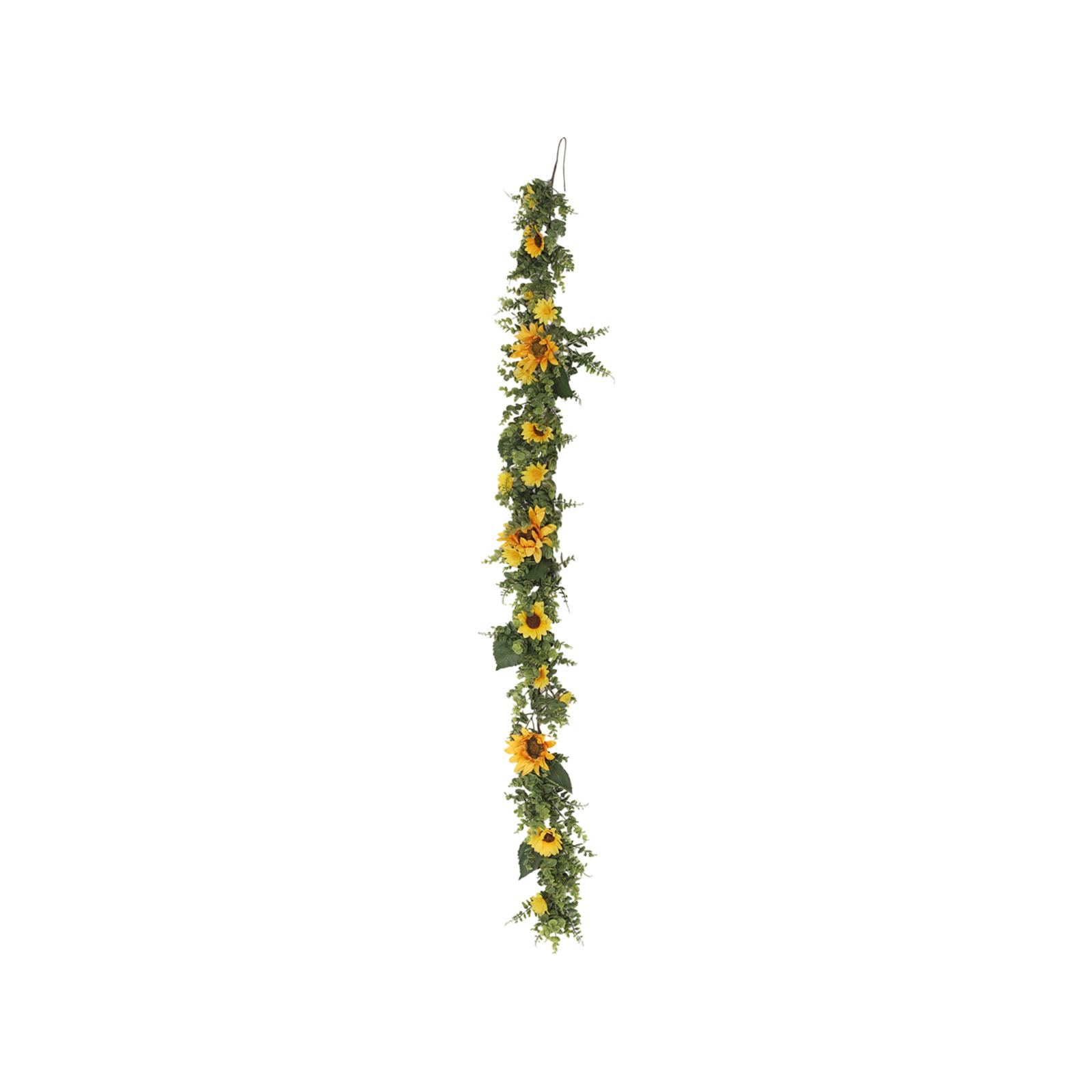 

180cm Artificial Sunflower Vine, Home Staircase Wall Hanging Decoration, Artificial Sunflower Pendant, Wedding Rattan. One Size