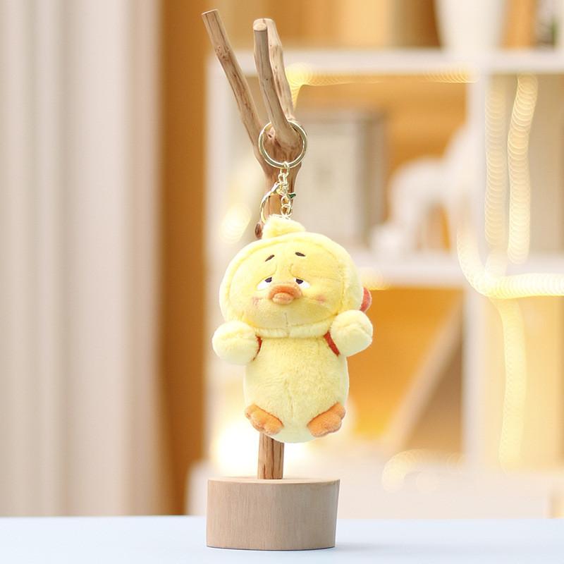 Annoying Funny Duck Keychain Cute Cartoon Girl Backpack Hanging Plush Dolls