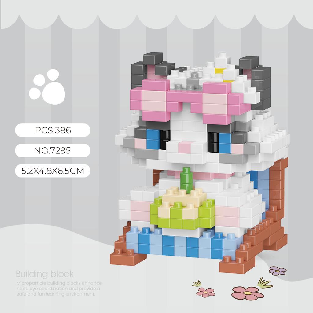 Mini Cartoon Cute Cat Dog Animals Models DIY Building Blocks Toys Micro Blocks Kit Christmas New Year Gifts Lucky Decor