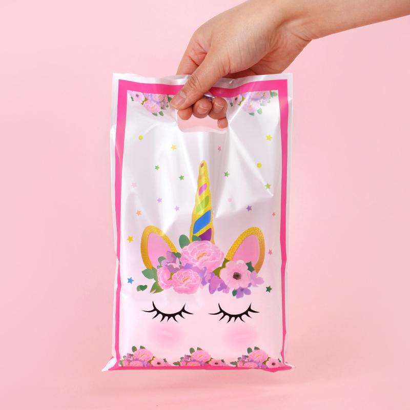 10-30Pcs Unicorn Candy Bag Gift Cookie Packaging Bags Kids Unicorn Theme Birthday Party Supplies Wedding Baby Shower Decoration