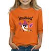 Print Tops For Youth Girls 5-16 Years Round Neck 3/4 Sleeves T-Shirts Trendy Tops Outfit Tees