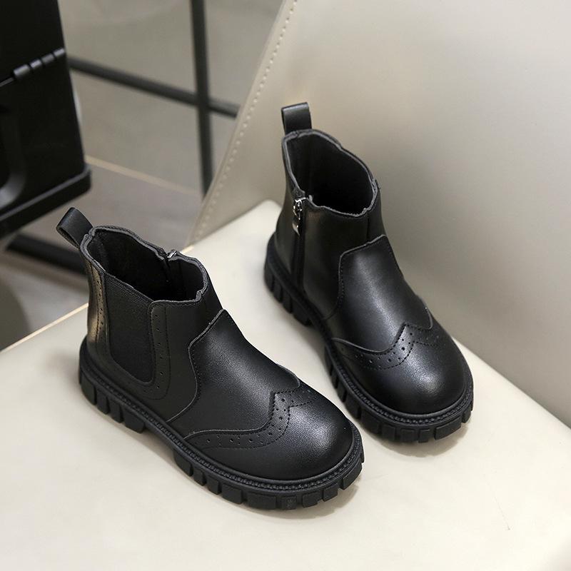 Girls Martin Boots Children's Fashion British Style Short Boots 2025 Spring and Autumn New Girls Single Boots Middle and Older Children's Leather Boot
