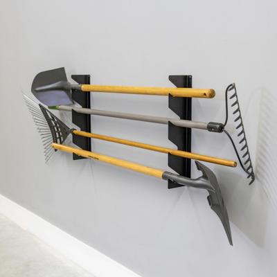 1 Pair Garden Tool Organizer Storage Rack 100lbs Load-capacity Wall Mount Garden Tool Metal Hanging Rack Storage Shelf