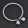Ancient Style Bell Bracelet: Twisted Wire Bangle with Double Palace Bells for Women & Couples