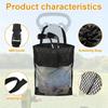 Golf Club & Accessory Organizer Bag, Black Multi-Compartment Oxford, Side & Mesh Pockets Zipper Secure Storage