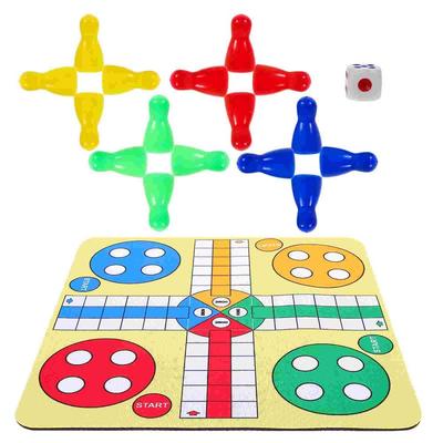 Faltbares Roll-Up Ludo Schachspiel Interaktives Spielbrett Spielzeug Partyspiel Fliegendes Schach Reise Lustig