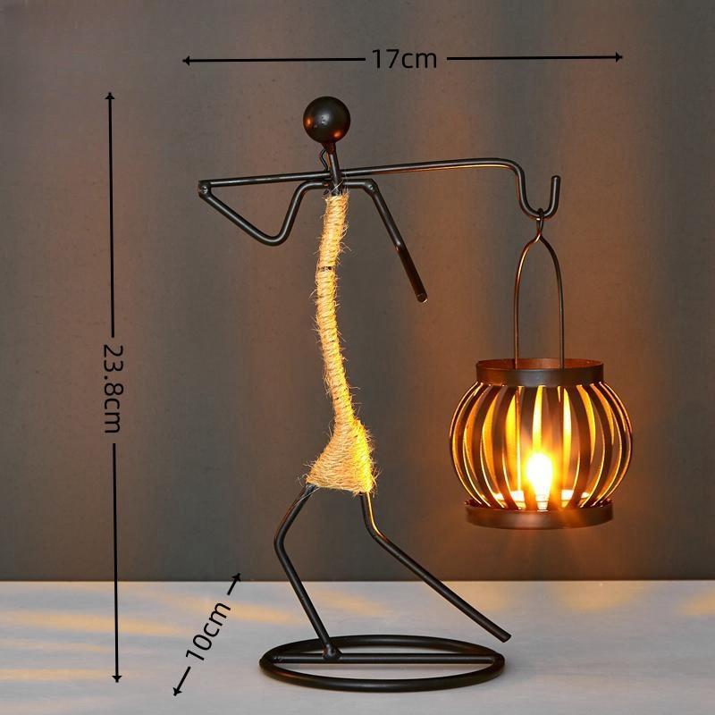 Nordic Metal Candlestick Abstract Character Sculpture Candle Holder Decors Handmade Figurines Home Decoration Art Gifts Hot 2025