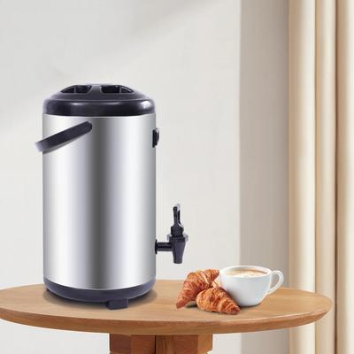 Izolowany dozownik napojów ze stali nierdzewnej z kranikiem - duża pojemność 12L/3,17Gal, dozownik napojów gorących i zimnych do kawy, herbaty