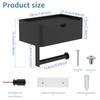 Stainless Steel Toilet Paper Holder Self-Adhesive Wall-Mount Bathroom Tissue Rack with Storage Box for Home Bathroom Accessories