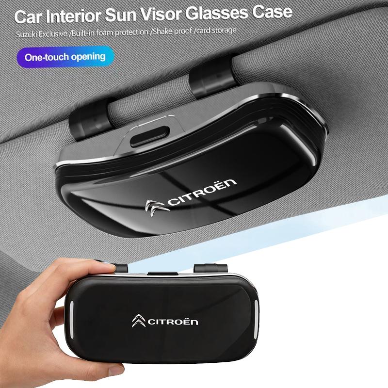 Car Sun Visor Glasses Case Sunglasses Storage Gift Box For Citroen C6 C4 2CV VTS DS3 DS5 RD3 Grand C8 C-Elysee C15 C4L CelyseeC6 ajy256