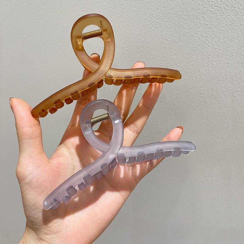 Korean Textured Jelly Color Versatile Shark Hair Clip for Styling