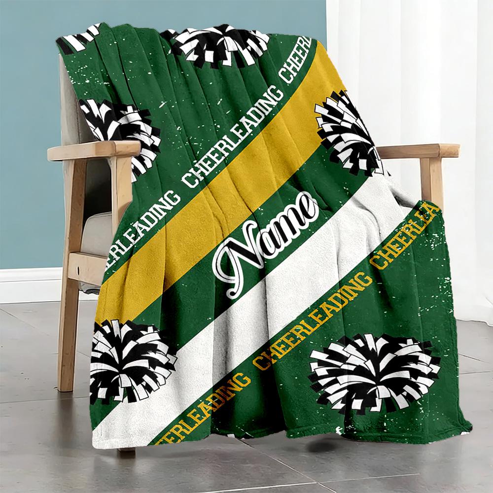 Ribbons Personalized Name Blanket Gift Personalized Blanket Soft & Cozy for Office Chair Seaside Livingroom Chair for All Occasions