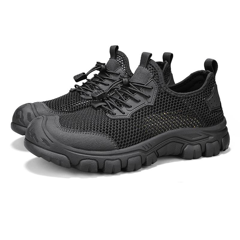 

Fashion Outdoor Mens Casual Shoes Comfortable Summer Beach Shoes Business Soft Mesh Shoes Sandals Leisure Walk Male Sneaker Mens Loafers 38 чёрный