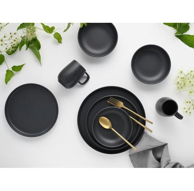CreaTable Uno Black Dinnerware Set, 16 Pcs. (22978)
