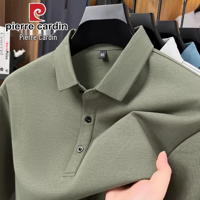 Pierre Cardin Men's Business Casual Long Sleeve Polo Shirt