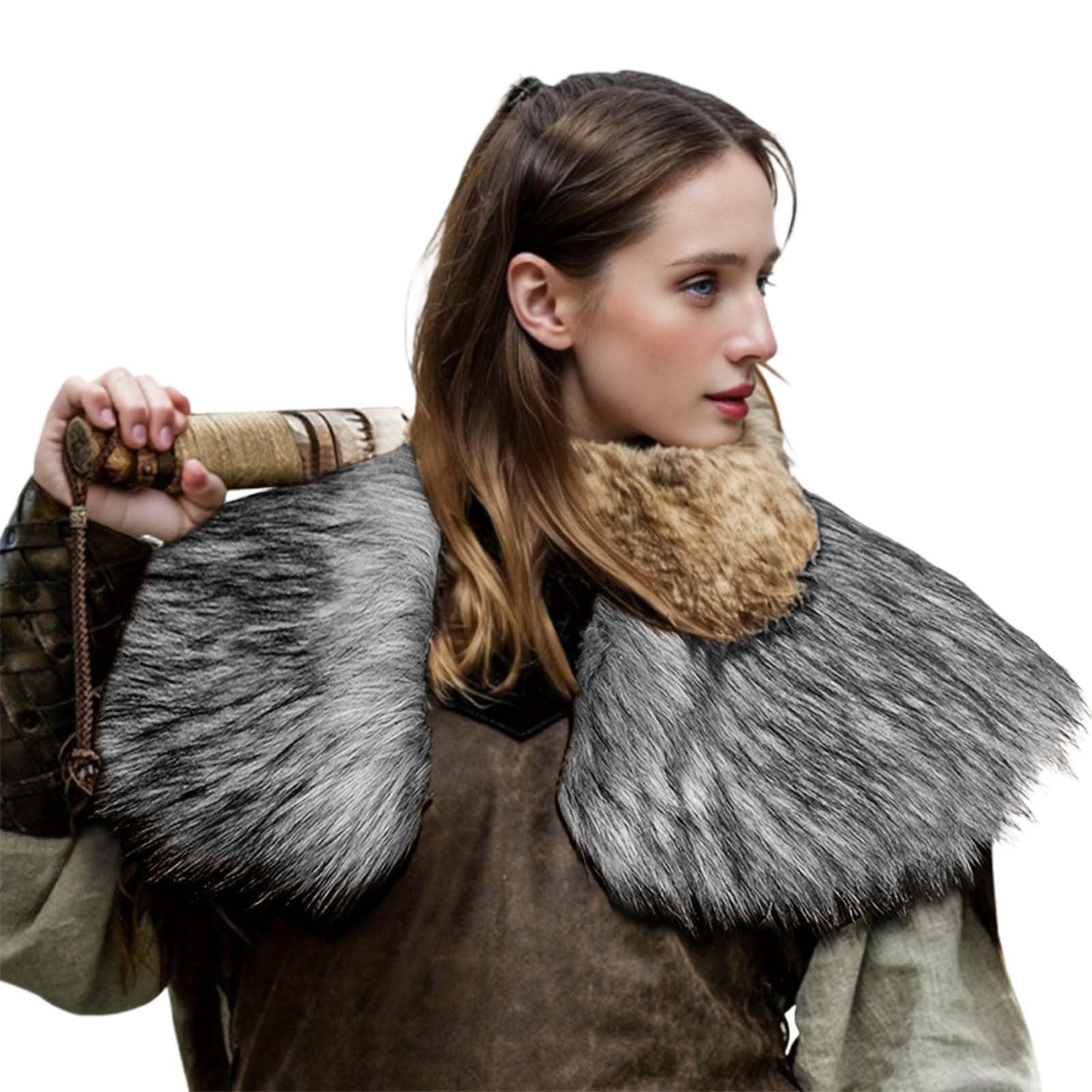 

Unisex Faux Grass Cosplay Cloak Shawl Cape One Size белый