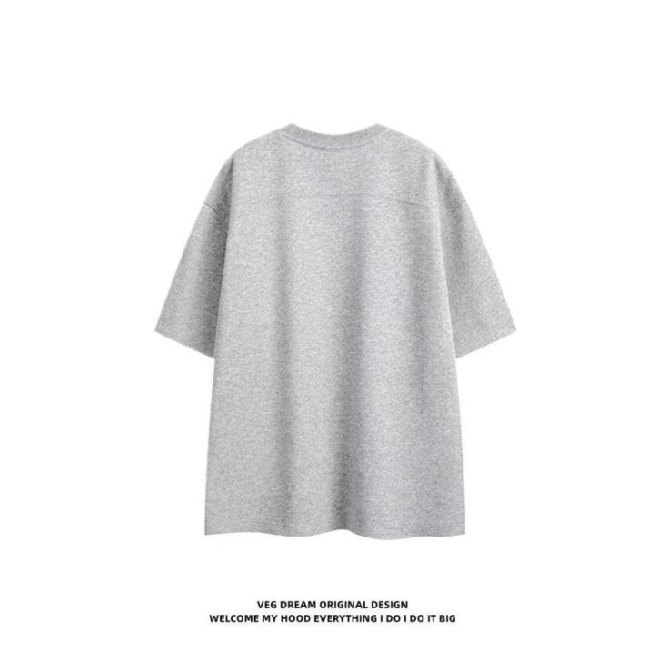 Summer Men's Casual Short Sleeve Simple Fashion Trend Retro Round Neck Slim Fit Pullover Casual Short Sleeve T T-shirt
