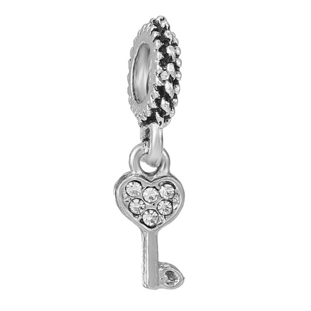 2pcs /Lot 45 Styles Key &Lock Sparkling Beads Charm Pendant Fit Diy Original Bracelets Necklaces For Women Men Jewelry Making