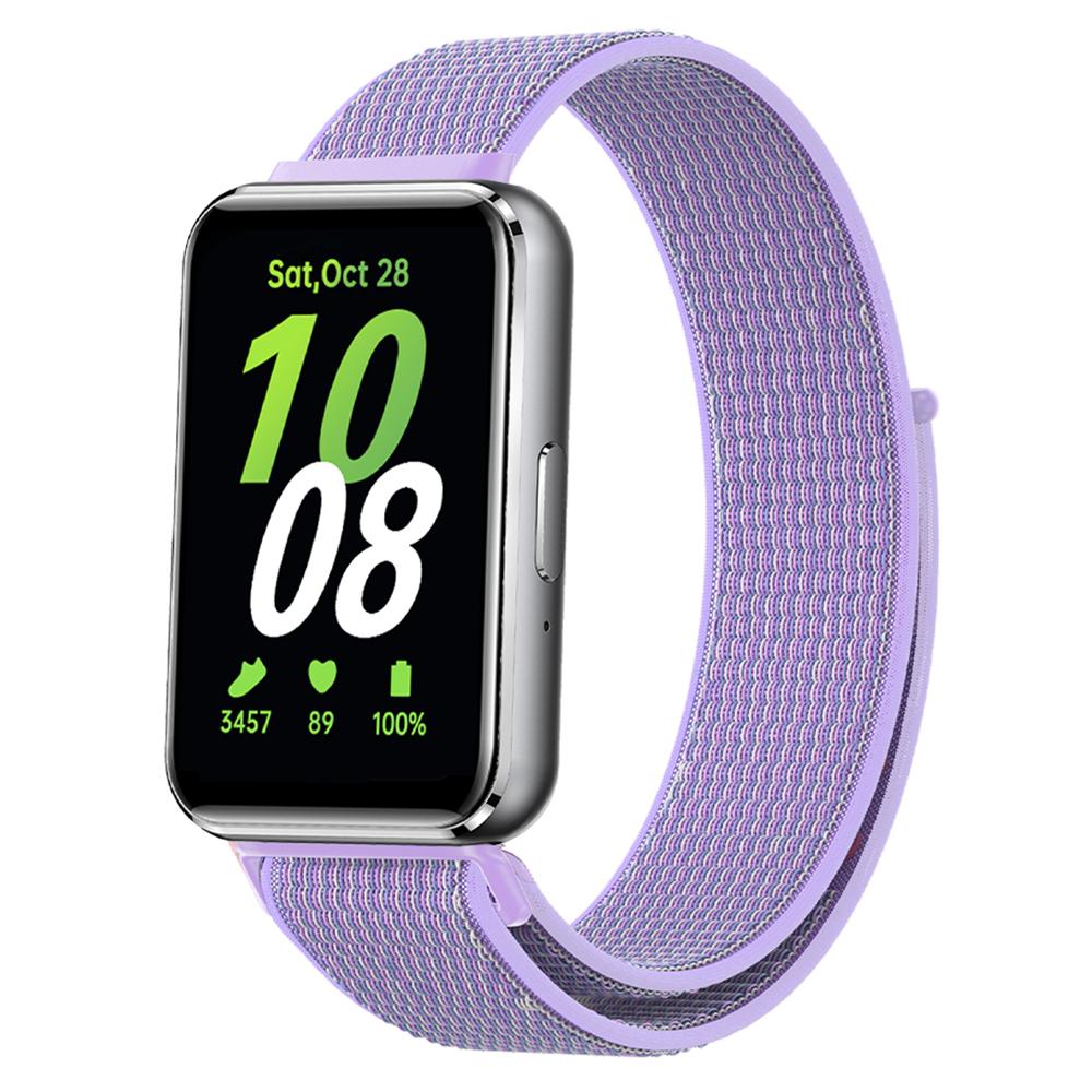 

For Samsung Galaxy Fit3 Replacement Strap Braided Nylon Smart Watch Band Black+Orange
