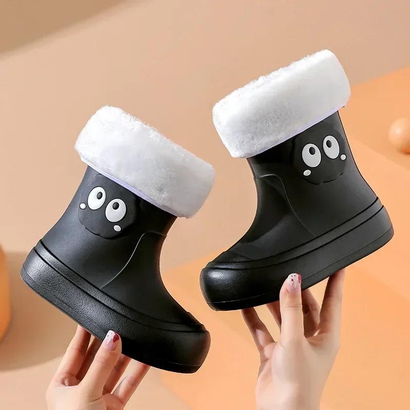 Fashion New Toddler Kids Rain Boots Children Cartoon Rain Boot Cartoon Cute Shoes for Boys Girls Waterproof EVA Non Slip Short Boots