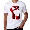 Red Pointe Shoes Tshirt Plus Size Solid Color Tshirt