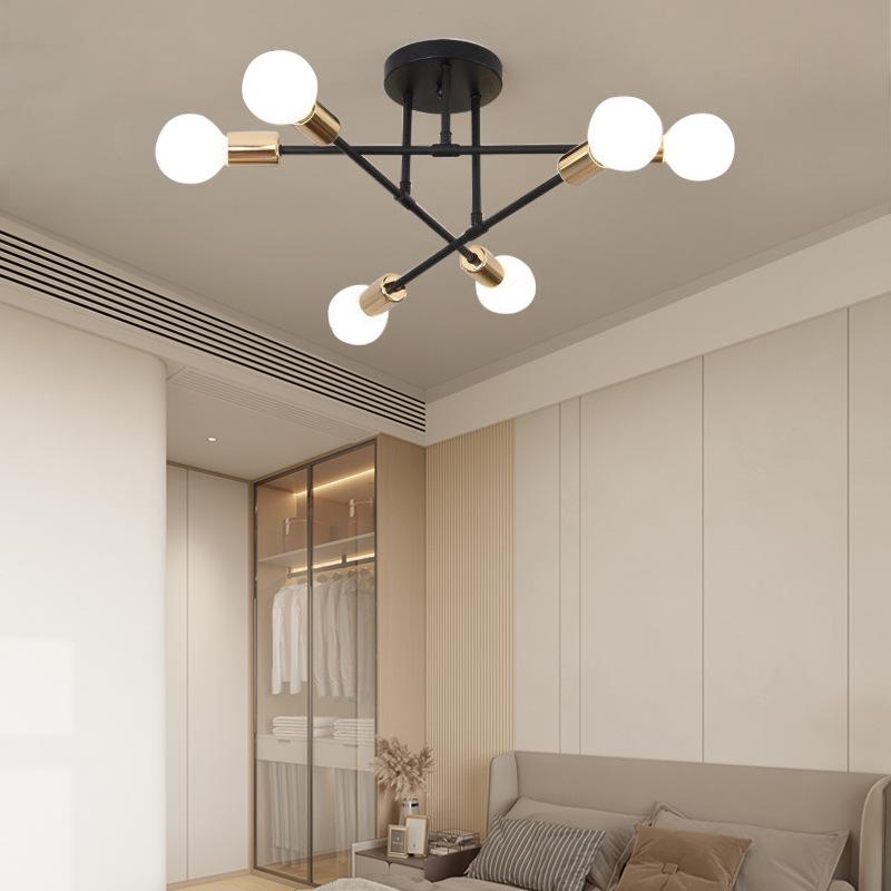 Nordic Modern Wrought Iron Branch Pendant Light for Small Living Room