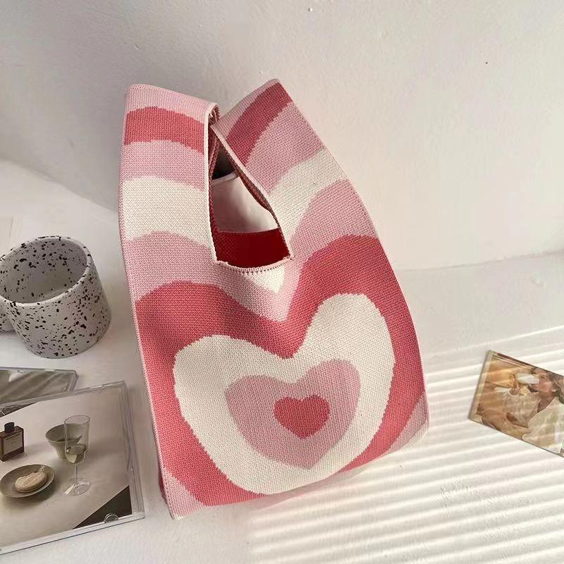 High quality thickened birthday banquet baby gift bag knitted bag gift woven bag handbag tote bag women's bag