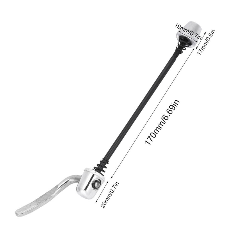 Spiedo a sgancio rapido in acciaio resistente Leggero Circa. Spiedo Ruota Posteriore 190mm Argento Spiedo Rullo Allenamento Bici Accessorio Ciclismo
