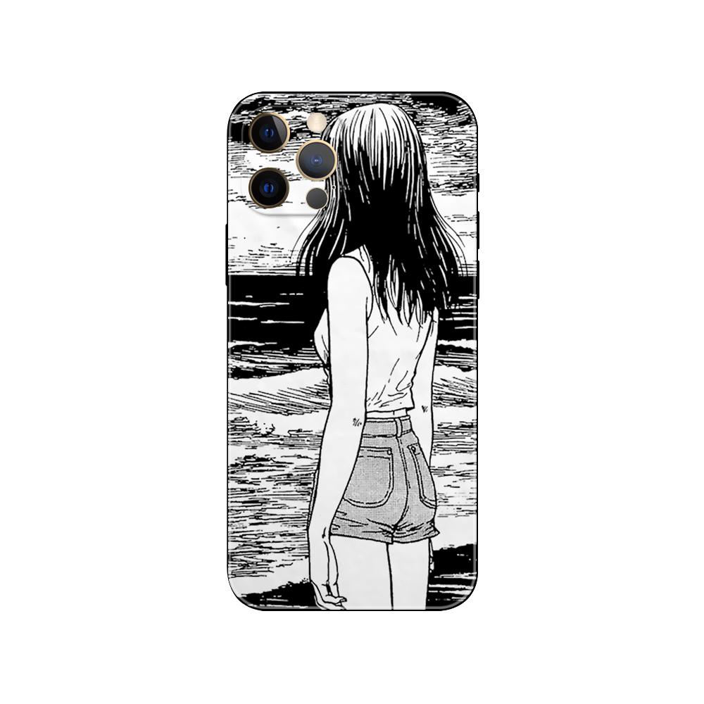 

Чехол для телефона ужасов Tomie Junji Ito Horror для iPhone 5S 2020se 6s 7 8 plus x 10 XR XS 11 12 13 mini pro MAX, черная задняя крышка из ТПУ iphone 13pro MAX