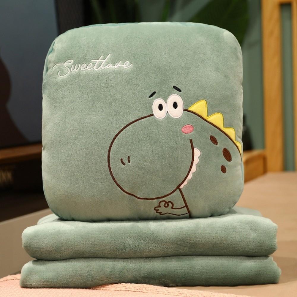 New Cute Cartoon Plush Pillow Portable Folding Sofa Back Cushion Multifunctional 3-in-1 Office Nap Cushion Blanket