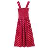 Women's Fashion Summer Spring Polka Dot Print Sleeveless Suspenders High Waist Casual Dresses